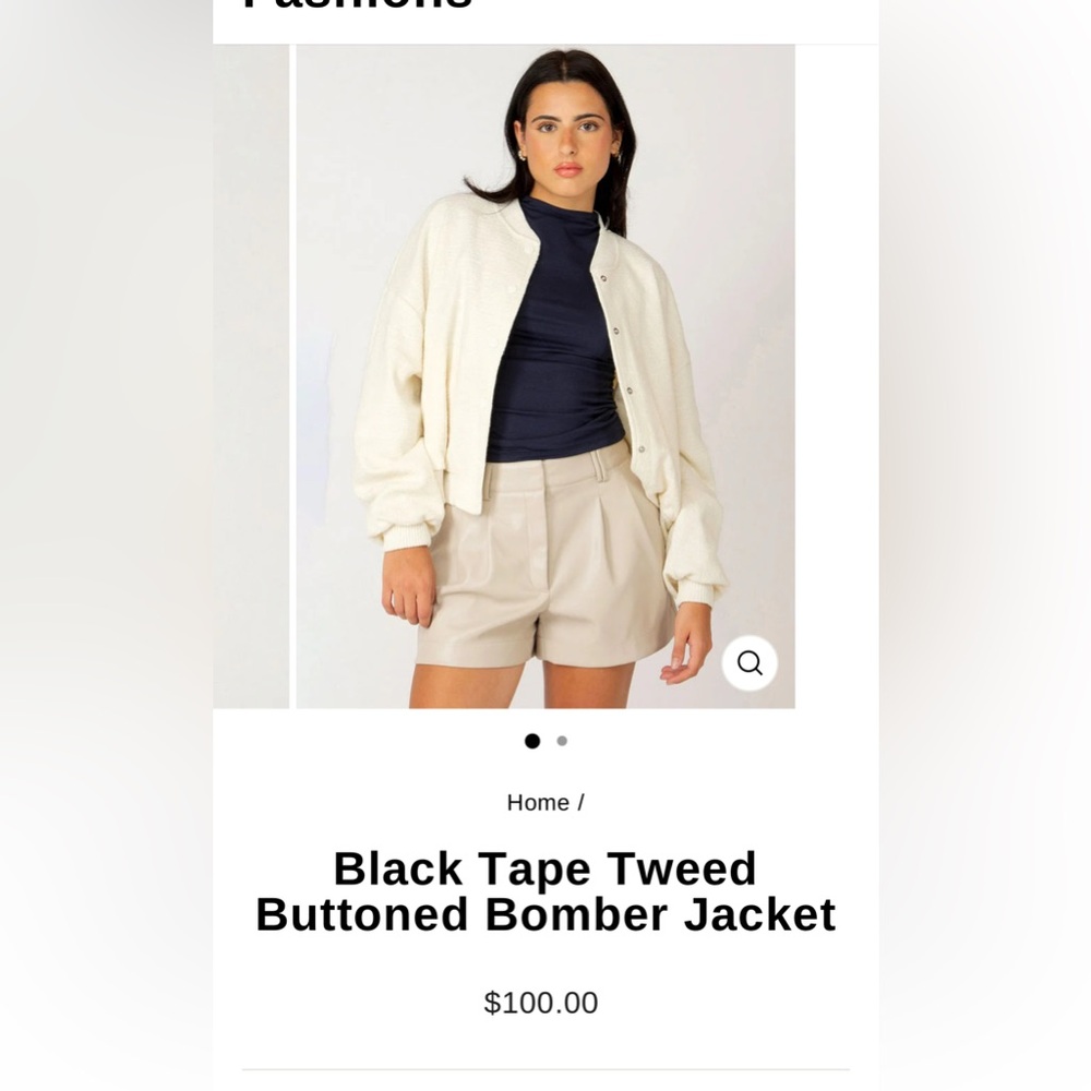 Black Tape_ Bomber Jacket-Soft NEW